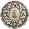 5 раппенов 1882 года Швейцария