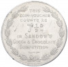 Рекламный жетон 1913-1915 года Великобритания «7 1/2 пенса Sandows Cocoa & Chocolate Co Ltd — Евгений Сандов (атлет)»