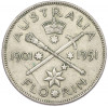 1 флорин 1951 года Австралия «50 лет Федерации»