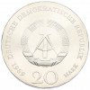 20 марок 1969 года Восточная Германия (ГДР) «220 лет со дня рождения Иоганна Вольфганга фон Гете»