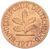 1 пфенниг 1977 года F Западная Германия (ФРГ)