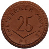 25 пфеннигов 1921 года Германия — город Фрайберг (Нотгельд)