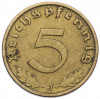 5 рейхспфеннигов 1937 года J Германия