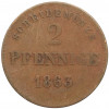 2 пфеннига 1863 года Саксен-Мейнинген